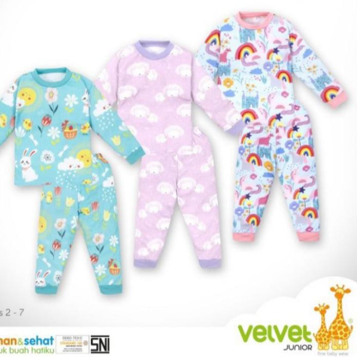 Terbaru Piyama Velvet Junior Dreamwear Girl Over The Rainbow  uk 2345678910 ... ...