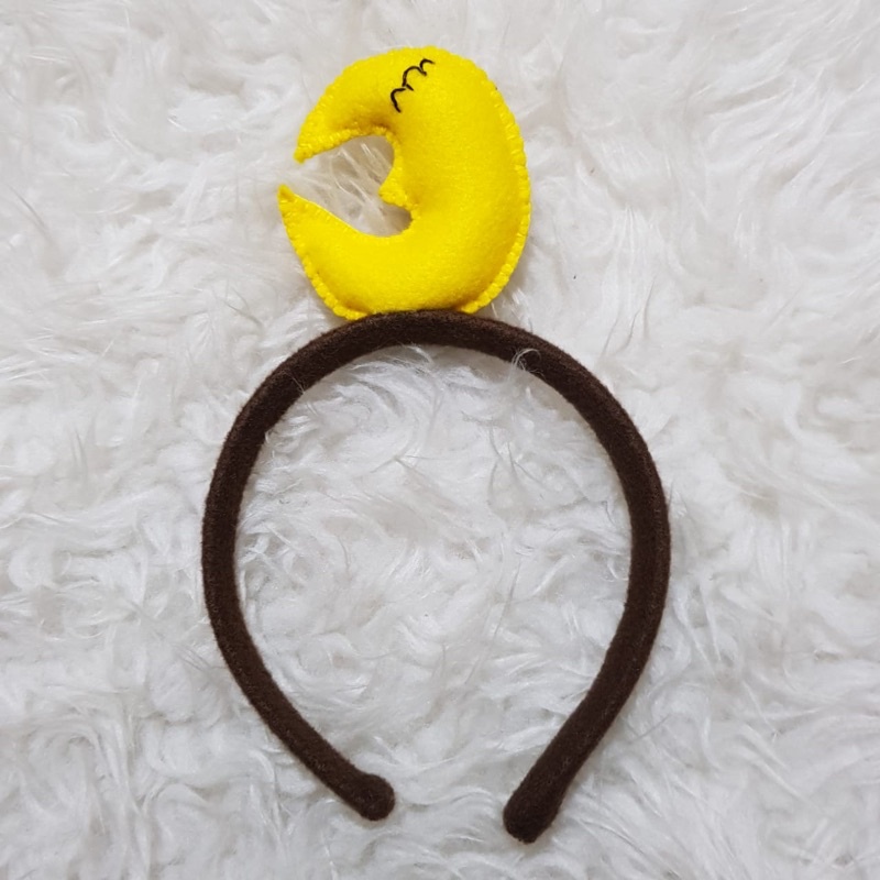 Bando Bulan Sabit Kostum Bulan Kuning Crescent Moon