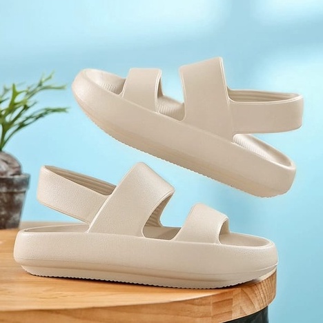 Limitless - Sandal Wanita Tali Belakang Empuk Sendal Gunung Lalisa Korean Cewek Sandal Slop Wedges