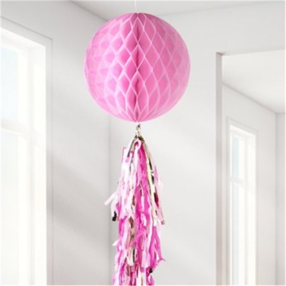 Honeycomb 30cm - sarang madu 30cm - honeycomb kertas krep - lampion kertas warna - lampion bulat dengan tassel