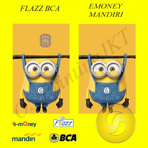 CUSTOM KARTU FLAZZ BCA GENERASI 2 ATAU EMONEY/SALDO 0 -MINIBABANANA EDITION