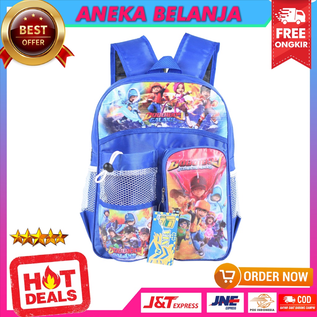 Tas Ransel Anak PAUD TK Lucu Imut Cocok Untuk Sekolah Motif BOBOIBOY Warna Biru Harga Ekonomis