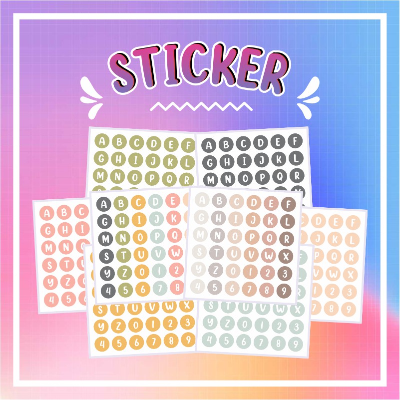 

#1 Sticker basic small circle bulat color tones stiker warna warni by yeach.id
