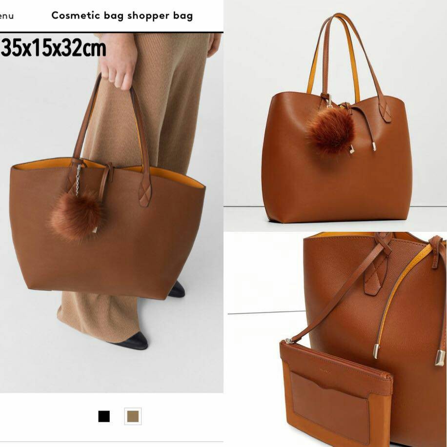 TAS MANGO COSMETIC SHOPPER BAG