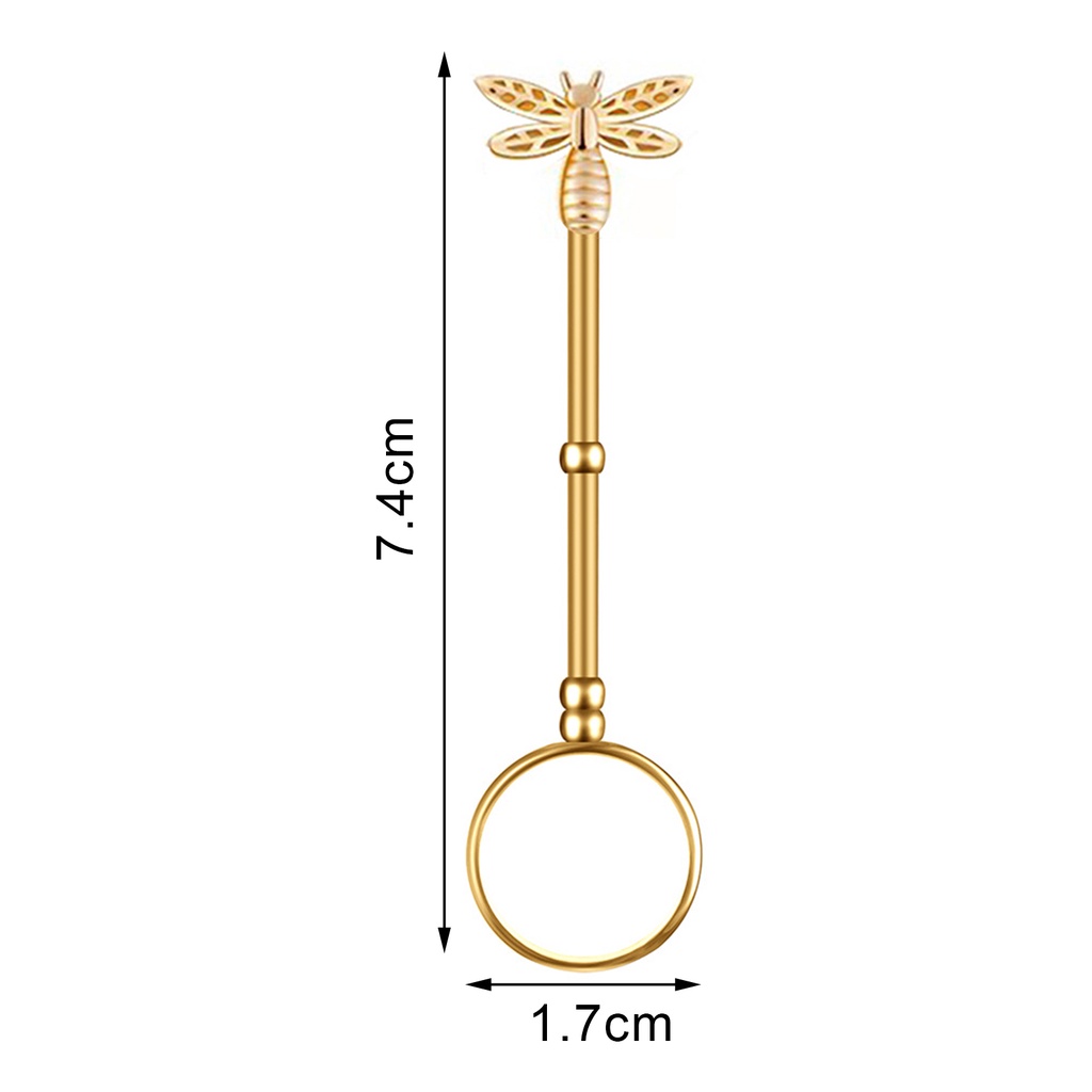 Hu Hu Hu Hu Hu Alat Bantu Pasang Kacamata♡ Cincin Holder Rokok Bentuk Capung Bahan Tembaga Warna Cerah Adjustable