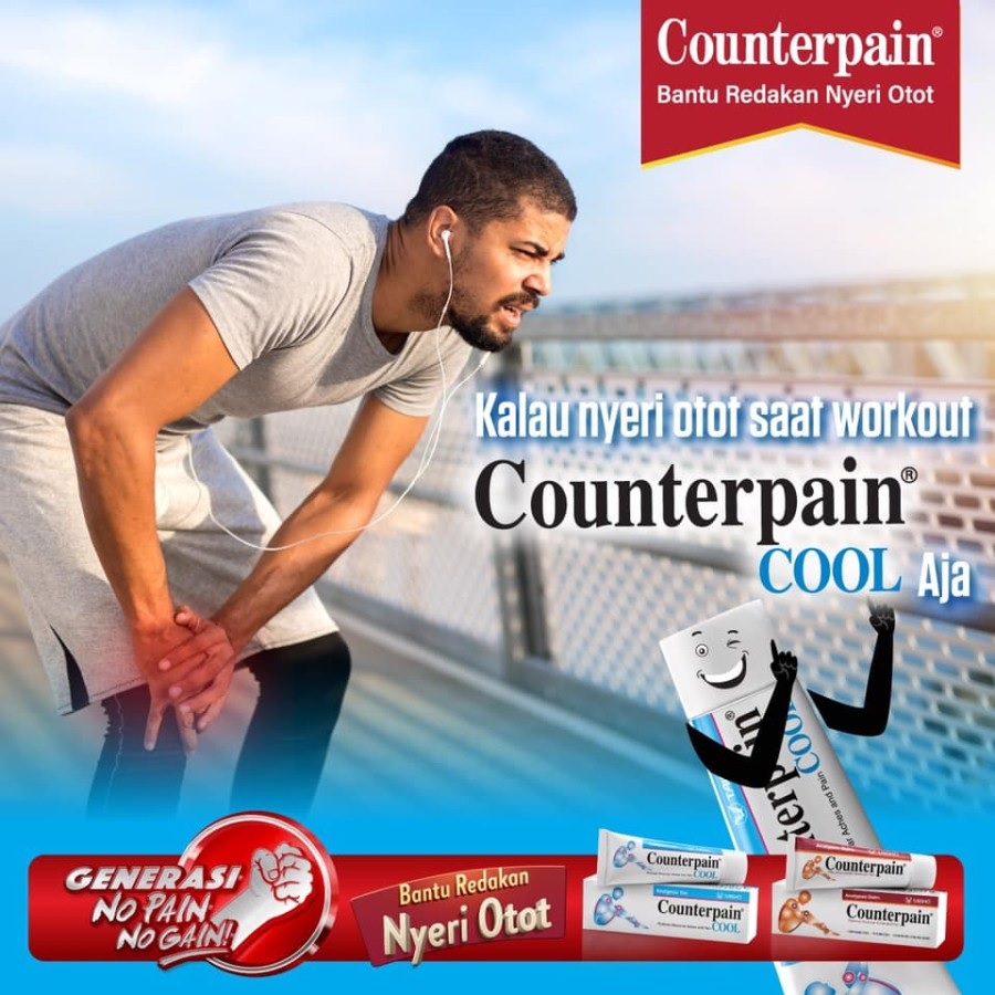 Counterpain Cool Analgesic Gel 15gr Krim Pereda Nyeri Otot Sendi