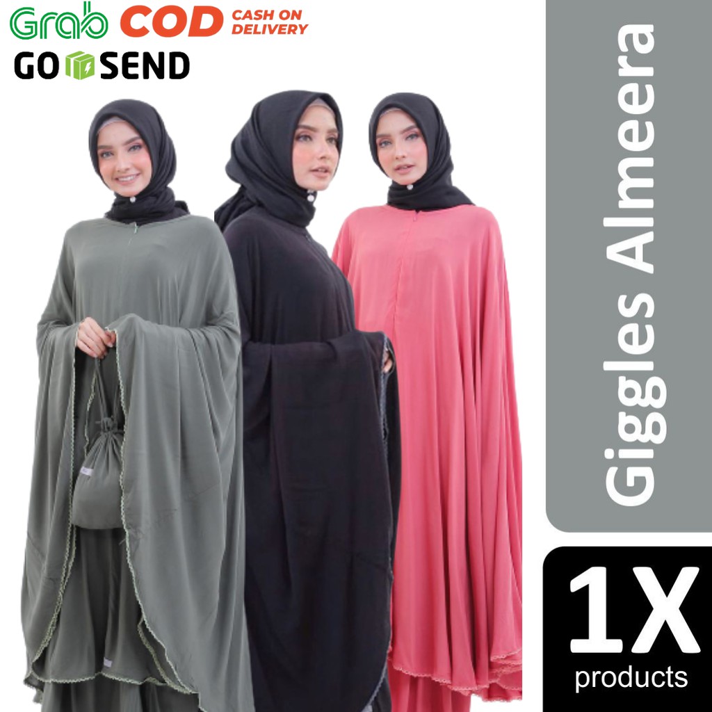 Mukena Giggles Ponco Dewasa Bahan Rayon Premium Tersedia Pilihan Warna Lainnya