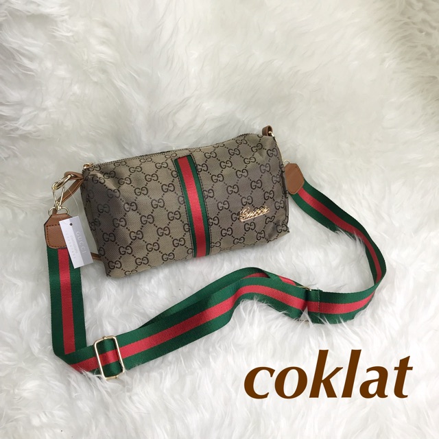 Tas wanita GU**CI KANVAS Sling Speedy Batam Import murah