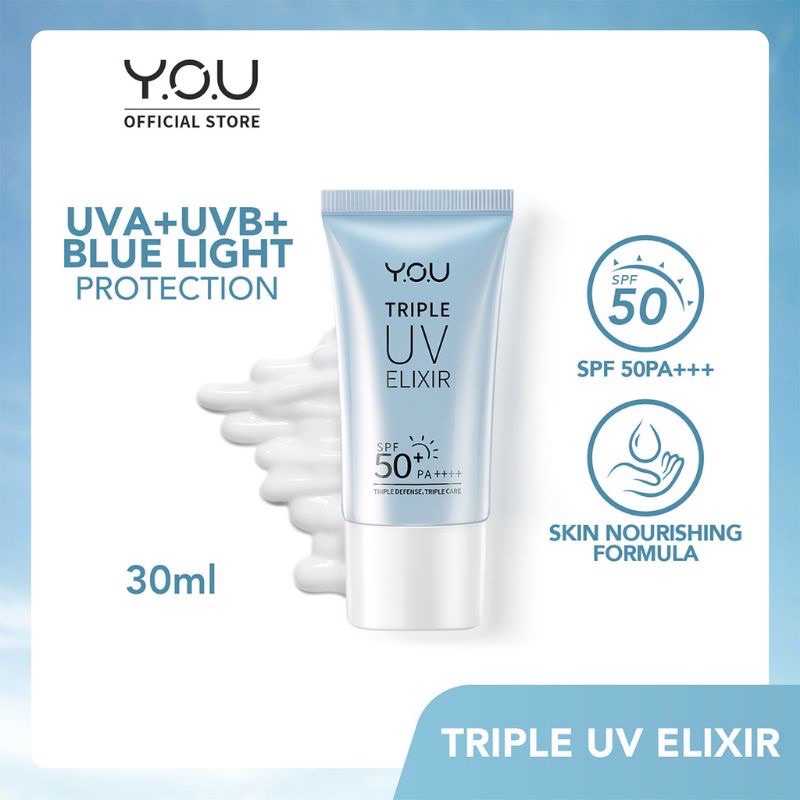 MFI - YOU TRIPLE UV ELIXIR SUNSCREEN GEL TONE UP UV ELIXIR HYALURONIC ACID SPF 50+ PA++++