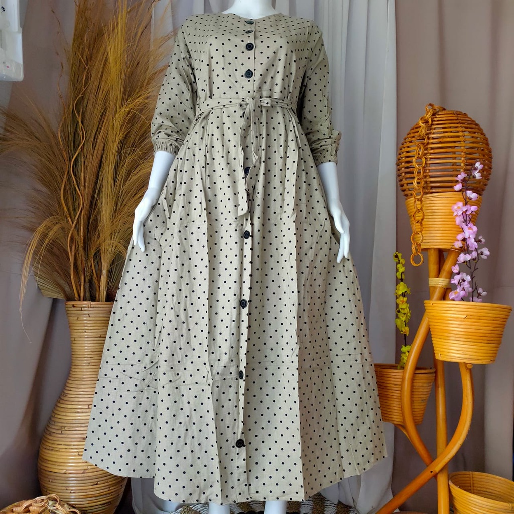 GAMIS KATUN LINEN TERBARU/GAMIS LINEN PREMIUM TERBARU/DRESS MUSLIMAH WANITA