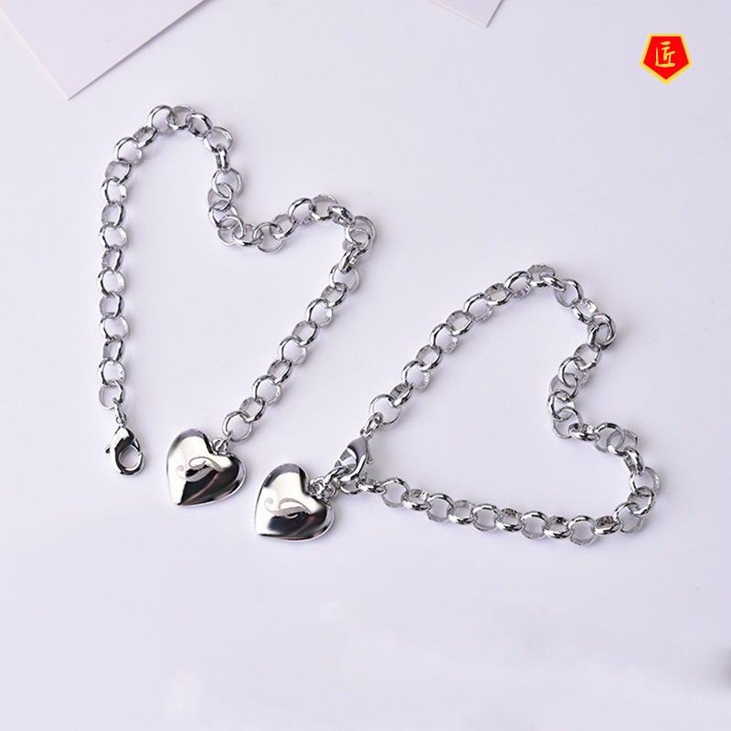 [Ready Stock]New Creative Heart-Shaped 26 Alphabet Bracelet