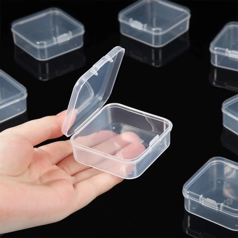 [6Pcs Set Mini Plastic Clear Jewelry Box for Jewelry, Small Items, Beads] [Jewelry Storage Organizer Case]