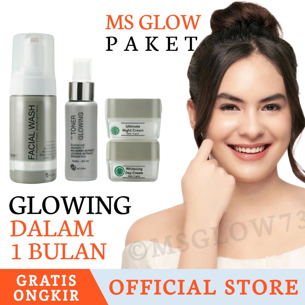 Jual MS Glow Paket Original Whitening Acne Luminous Ultimate Paket MS