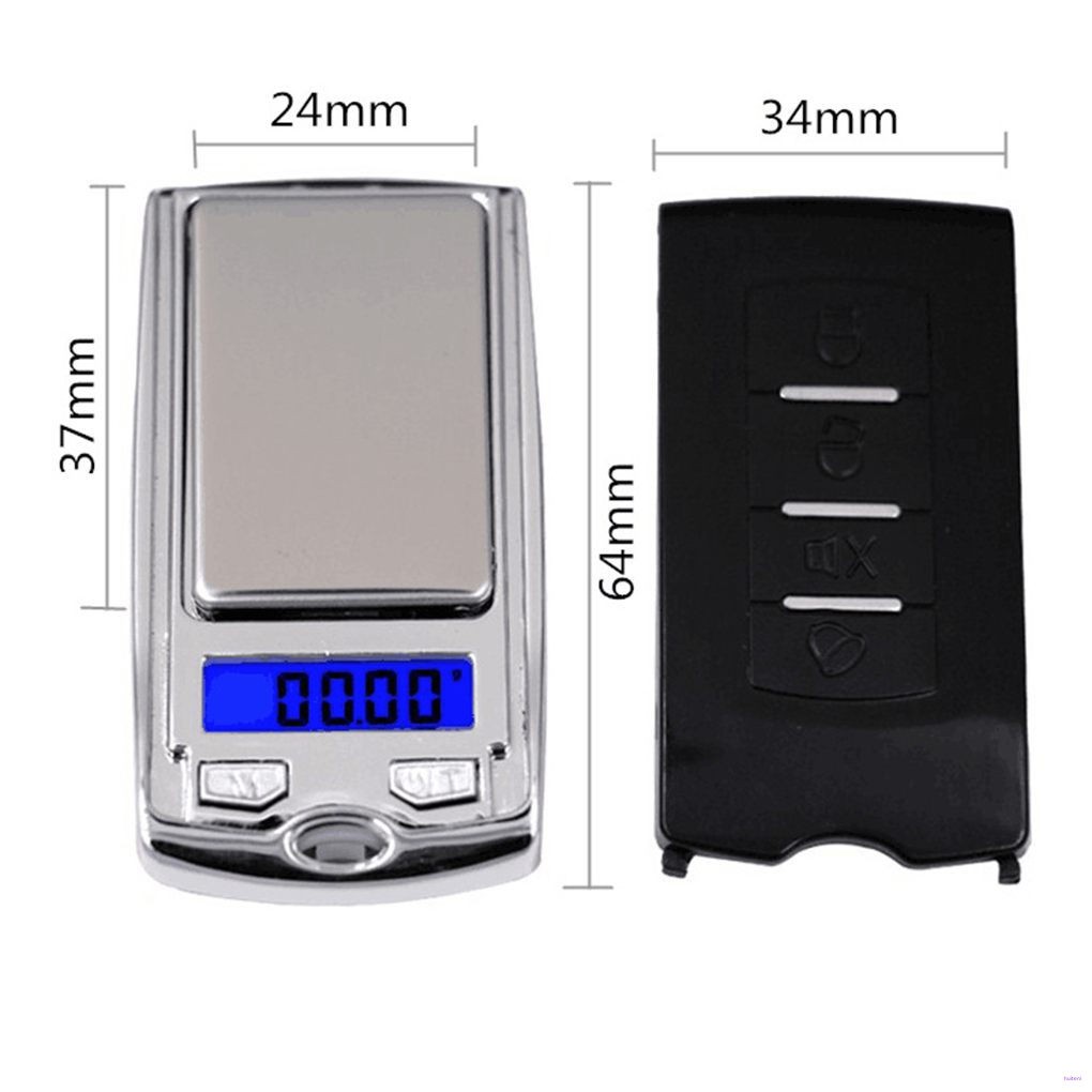 Timbangan Digital Mini Desain Kunci Mobil 200g/0.01g Dengan Led Display Untuk Perhiasan