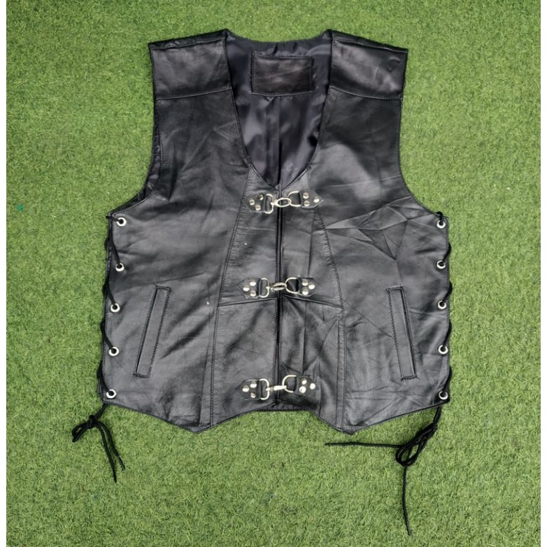 rompi kulit asli // rompi kulit motor // vast leather jacket recond