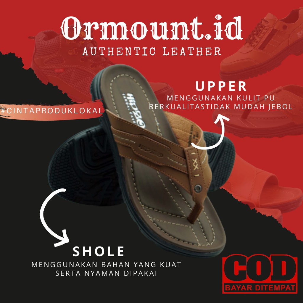 Sendal Outdoor Kulit Pria Kasual Casual Sandal Santai Cowok Pria Jepit Trendy Casual Berkualitas