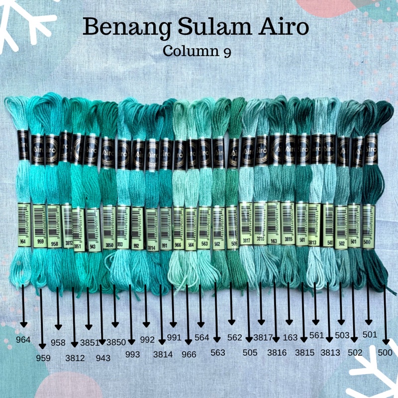 AIRO - Benang Sulam Airo (mirip DMC) Column 9