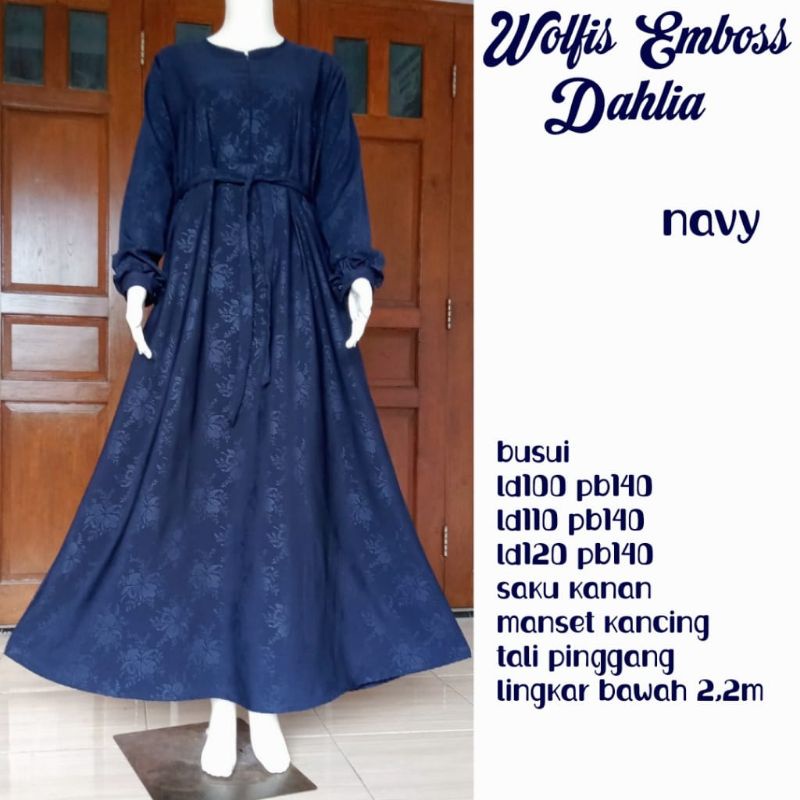 gamis syari wolfis embos motif-3