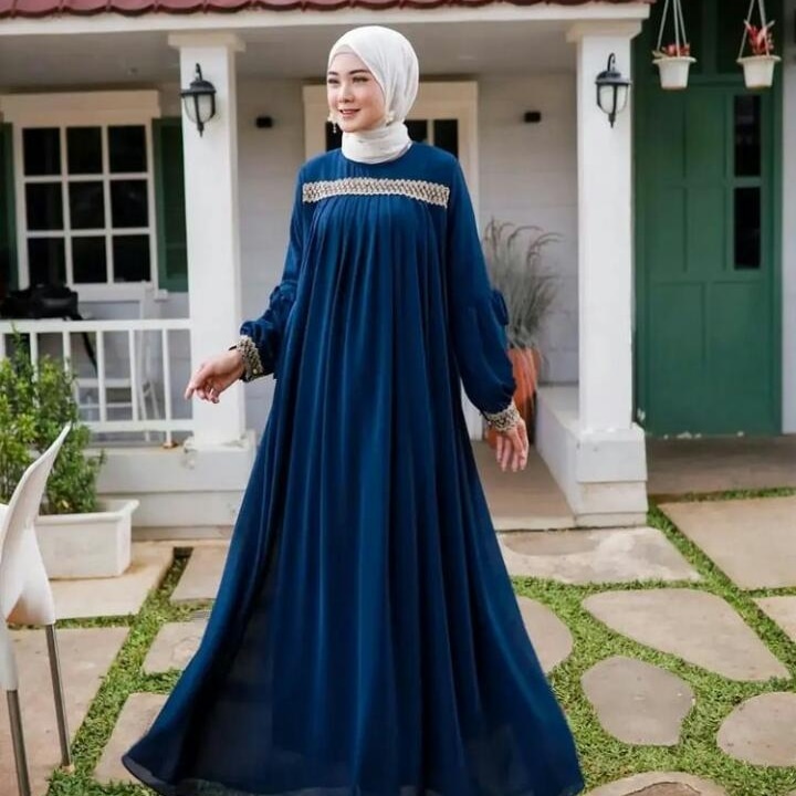 GAMIS ANGGUN MAXY BAHAN CERUTY BABYDOLL UKURAN M L XL GAMISS DRESS CERUTY GAMIS JUMBO HITAM DRESS KONDAGAN TERBARU 2022