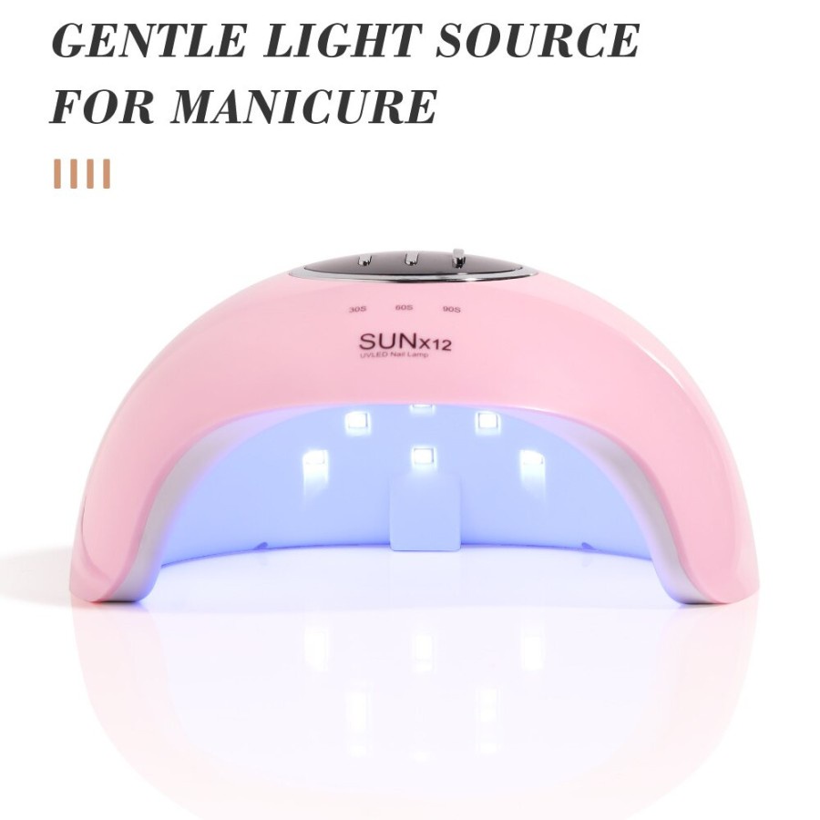 SUN Pengering Kutek Kuku UV LED Nail Dryer 54W - X12 - Pink