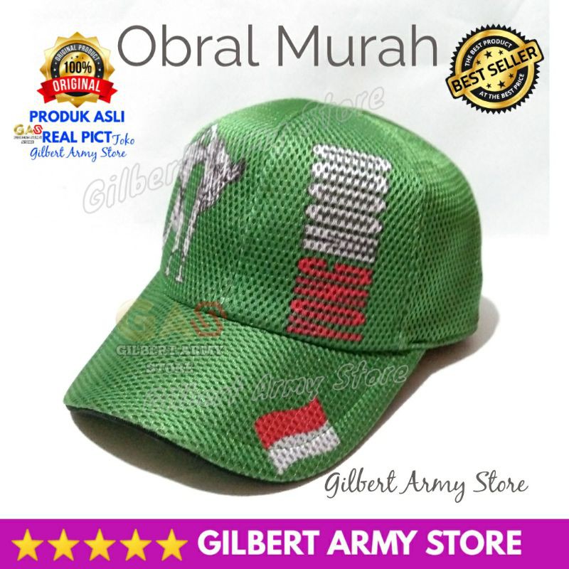 Obral Murah Topi Youngmodo Hijau Tni Polri Olahraga Grosir Gilbert Army Store Army Topi