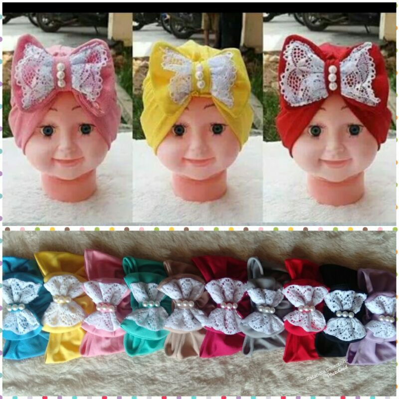 

turban pita renda(isi 3pcs(