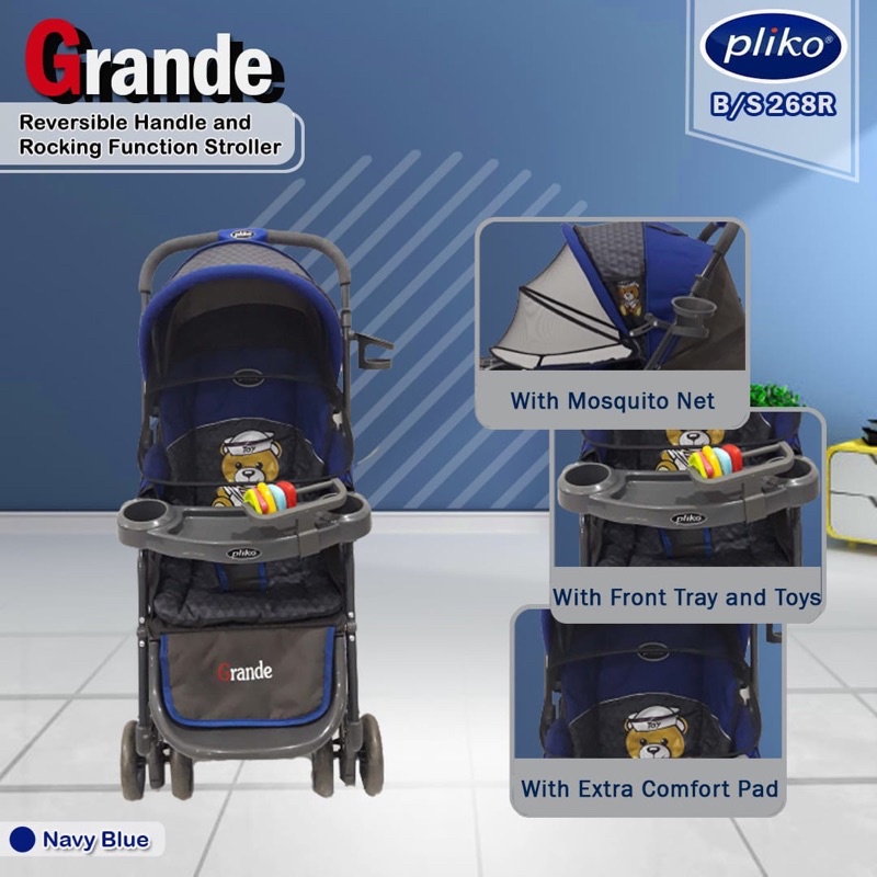 Makassar - Kereta Dorong Bayi Stroller Pliko 268 Grande | Stroller Bayi Pliko