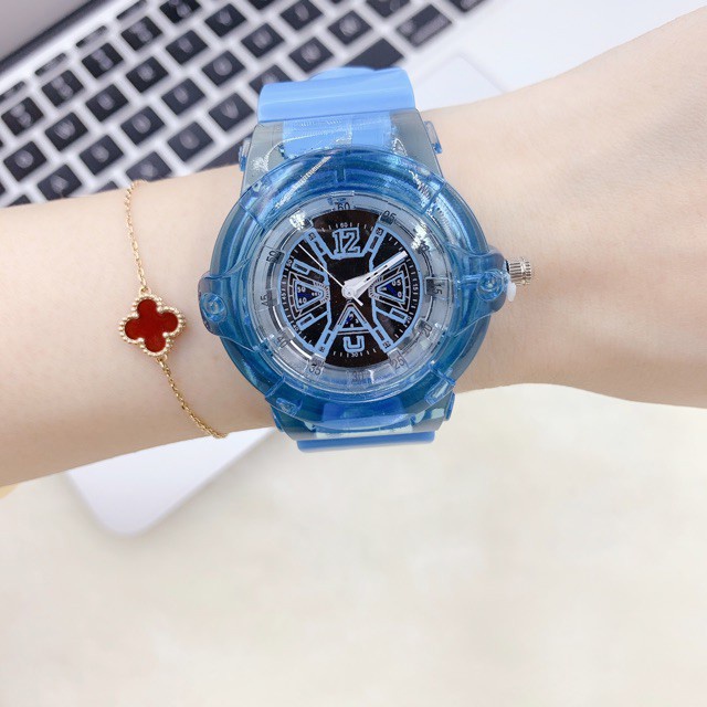 JAM TANGAN HARGA SPESIAL JAM TANGAN JELLY ANGKA RUBBER TRANSPARANT TRANSPARAN BENING KARETMURAH W26