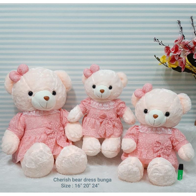 boneka teddy bear beruang dress