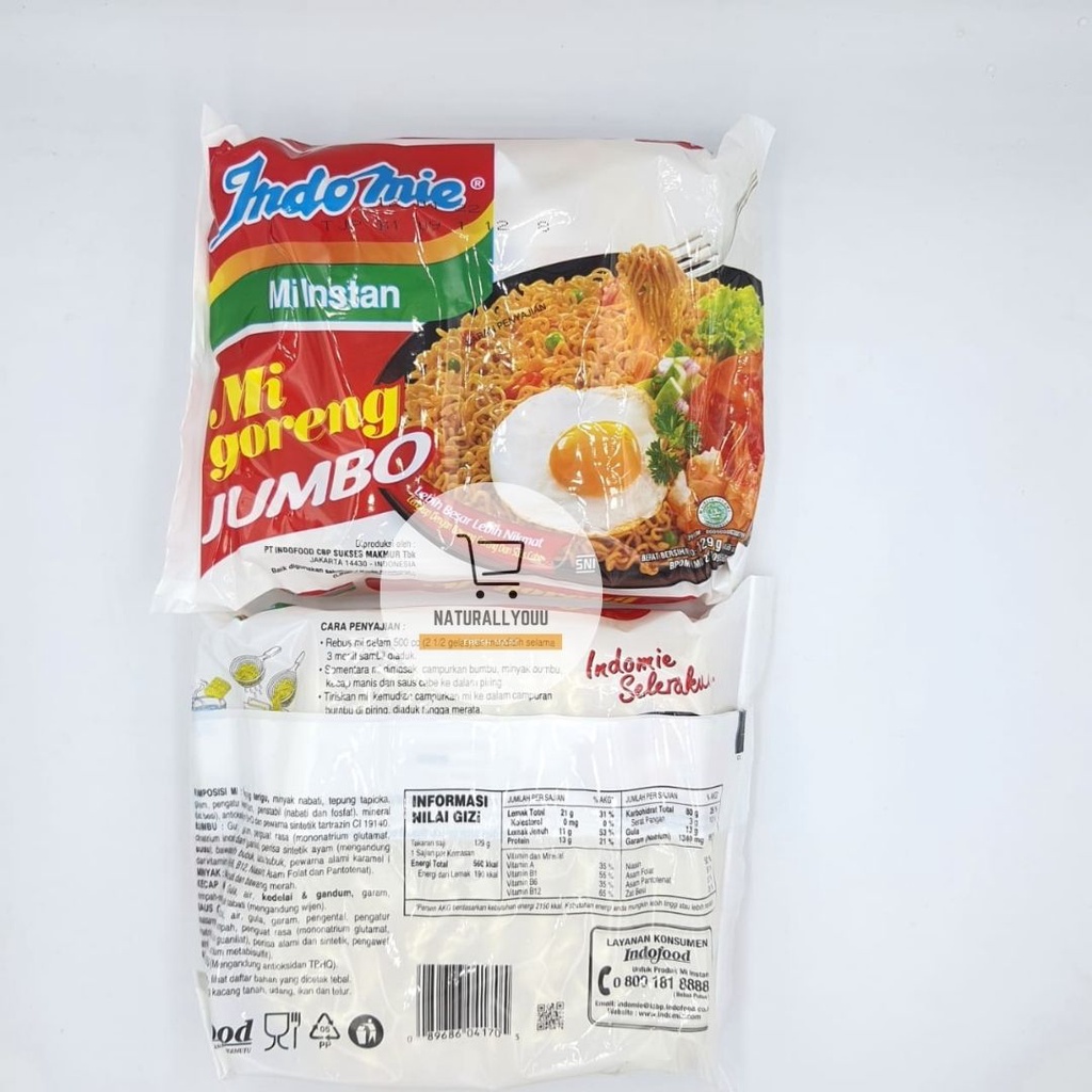 Indomie Goreng Jumbo 129Gr Mie Instant