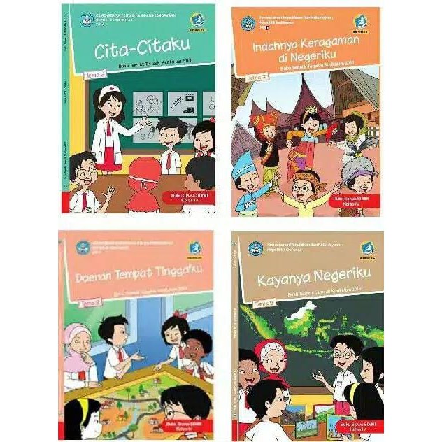 Buku Tematik Tema 1,2,3,4,5,6,7,8,9 Kelas 4 SD/MI Semester 1 dan 2  Kurikulum 2013 revisi 2017