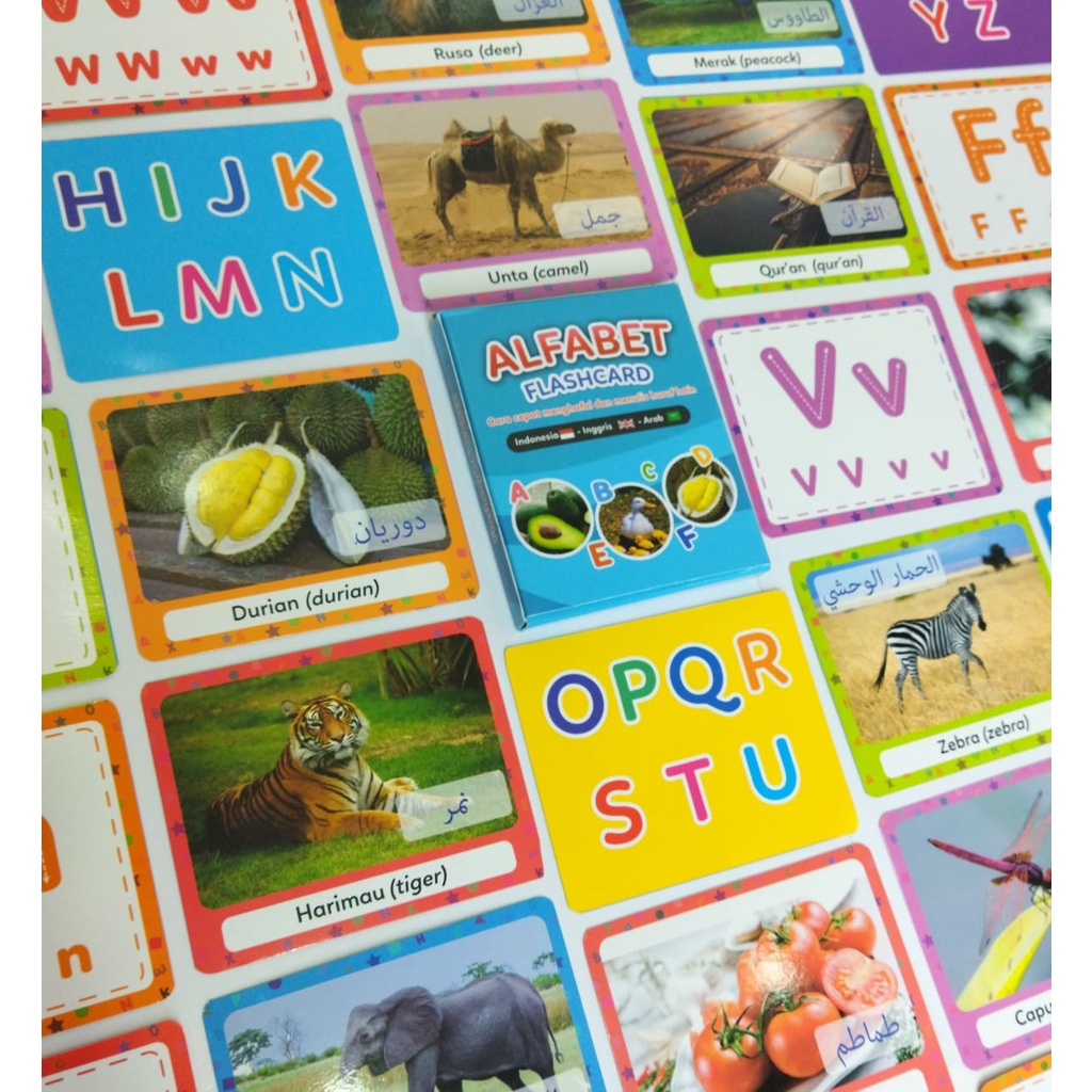FLASHCARD HURUF ALFABET Kartu Pintar Anak Balita