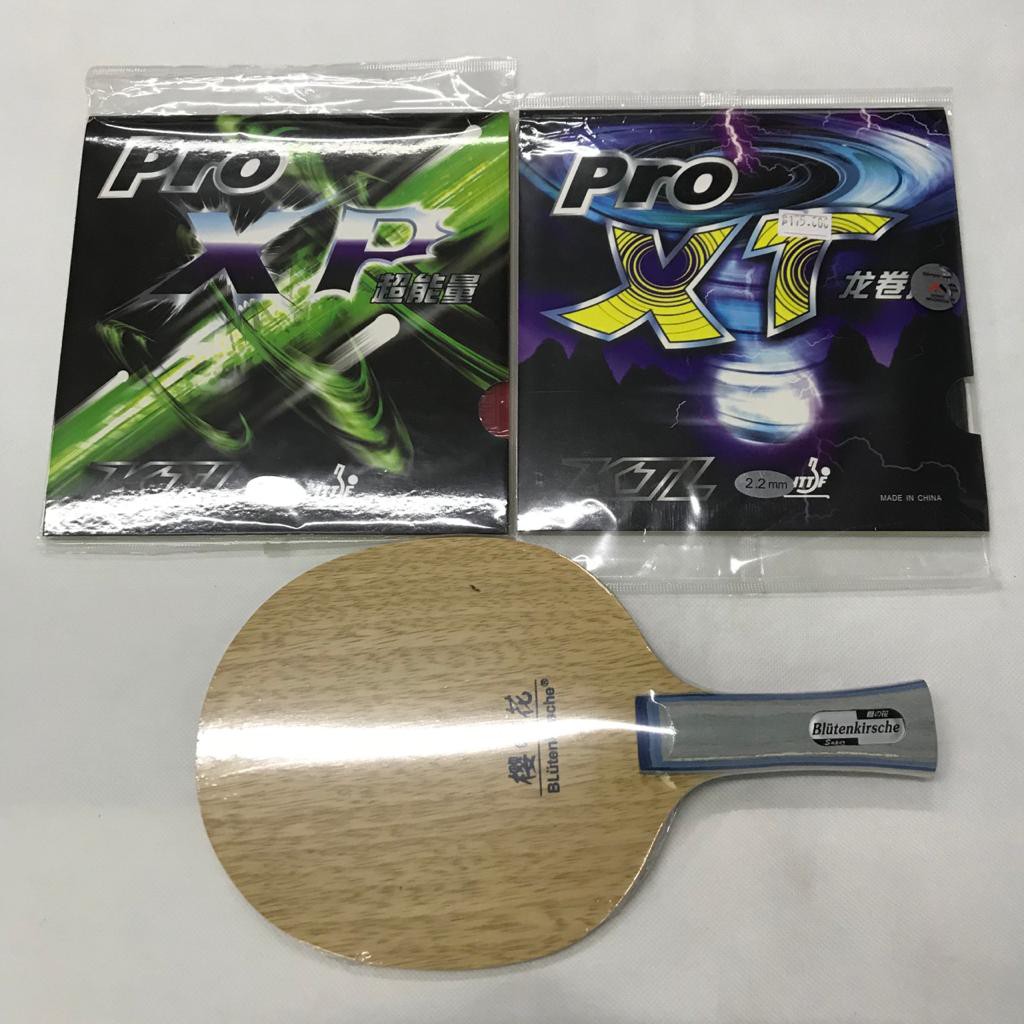 Bat tenis meja carbon kombinasi karet KTL Pro Set