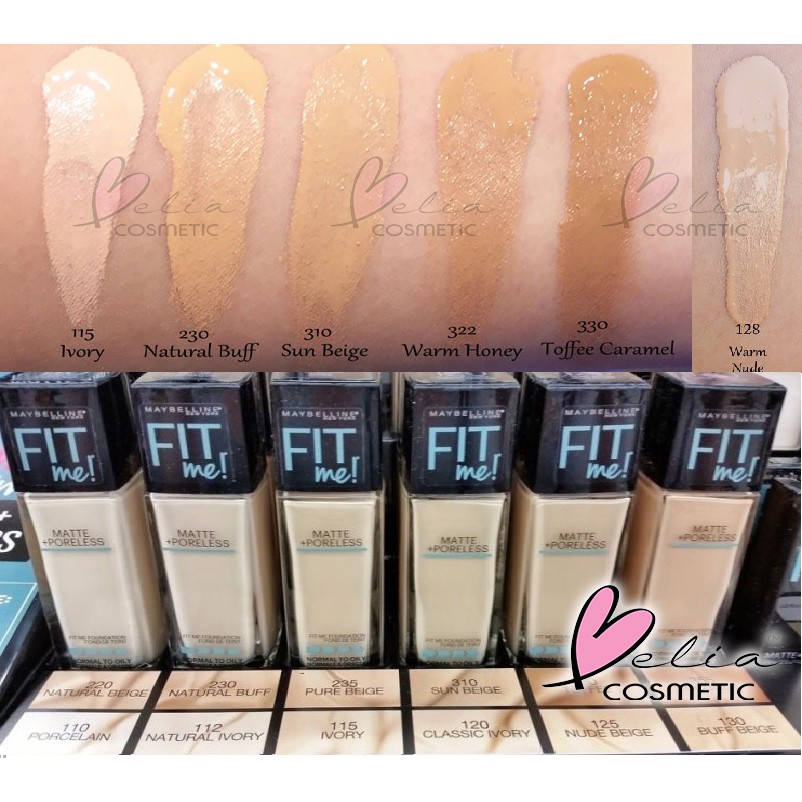 ❤ BELIA ❤ Maybelline Fit Me Series Matte + Poreless Foundation Tube | Pump | Compact Powder 12H SPF