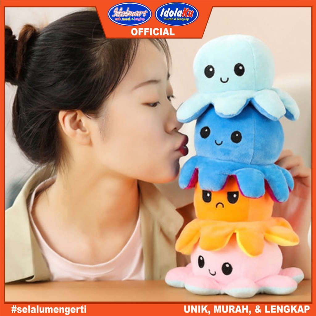 IDOLAKU Boneka Gurita bolak balik Octopus Doll cumi cumi TIKTOK