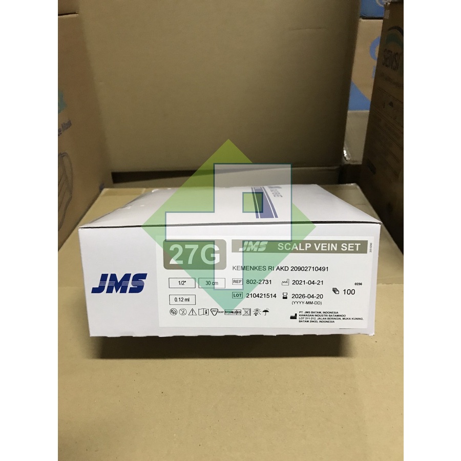 Wing Needle JMS / Scalp Vein Set / Spuit Kupu-Kupu 23 25 27G (ECER)