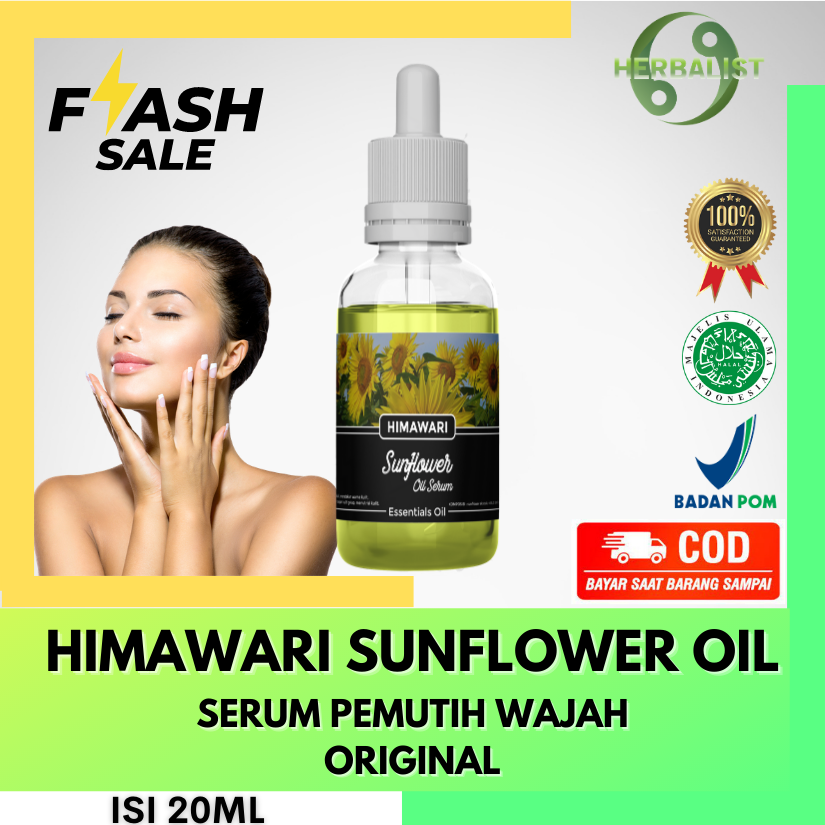 HIMAWARI SUNFLOWER OIL SERUM : Serum Kulit Kusam / Serum Kulit Bruntusan / Serum Anti Jerawat