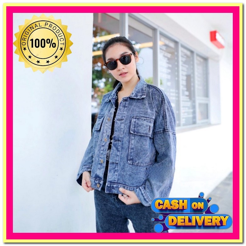 Jaket Jeans Oversize Denim Levis Wanita Cewek Jumbo Jaket Jeans Wanita Big Size Jumbo Oversize Premi