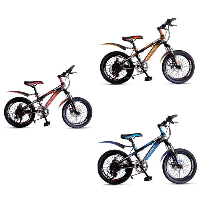 Sepeda Gunung Anak PHOENIX 7-SPEED 18 Inch Sepeda Merah, Biru, Orange - Orange