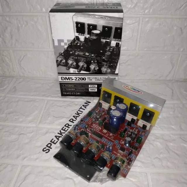 Kit Amplifier / Power Speaker Active HIFI stereo+Subwoofer 300Watt Tr Tohiba asli DMS-2200