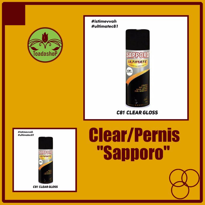 Clear / Pernis Sapporo Ultimate C81 Clear Gloss / Finishing / Sapporo Spray