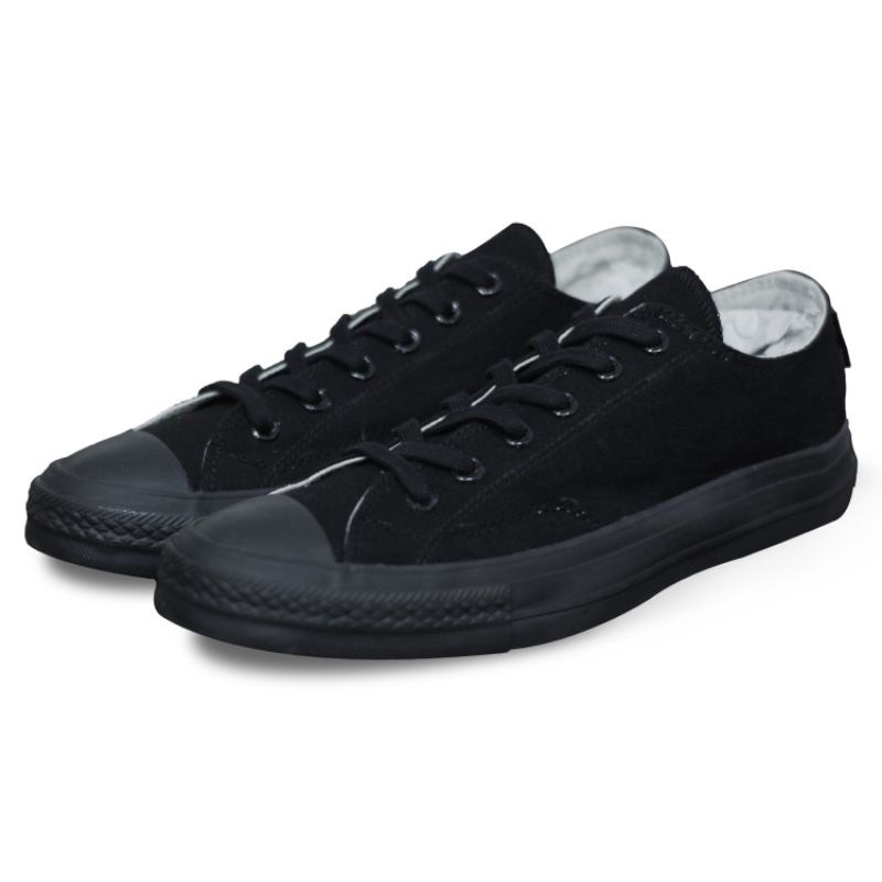 Nobrands TPS Low All Black Original 100% Sepatu No Brands Polos Low Full Black
