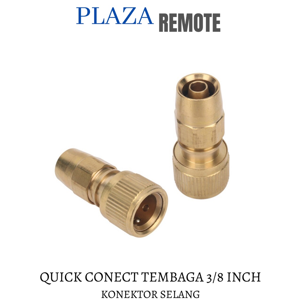 QUICK CONECTOR SELANG BAHAN TEMBAGA 3/8 INCH ALAT SAMBUNG SELANG DARI KRAN