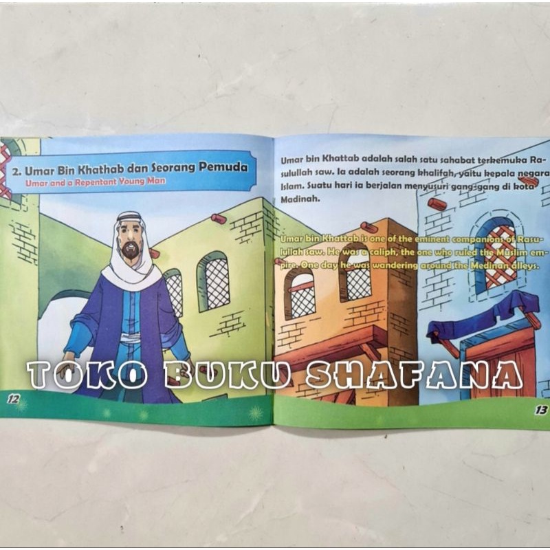 Buku Cerita Kisah Teladan Sahabat Nabi Full Colour Bilingual