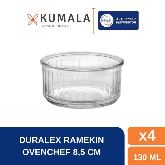 Duralex Ramekin Ovenchef 8.5Cm 130Ml (Tempered Glass) - Set Of 4