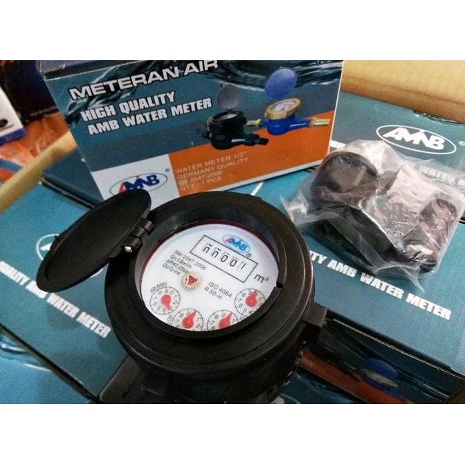 Best Seller] Meteran Air Amb 1/2" Meter Air Ber Sni Pvc Water Meter Amb