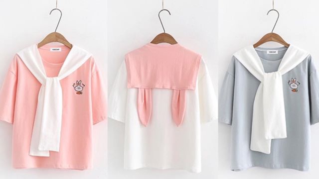 T SHIRT RABBIT IMPORT KOREAN HARAJUKU STYLE