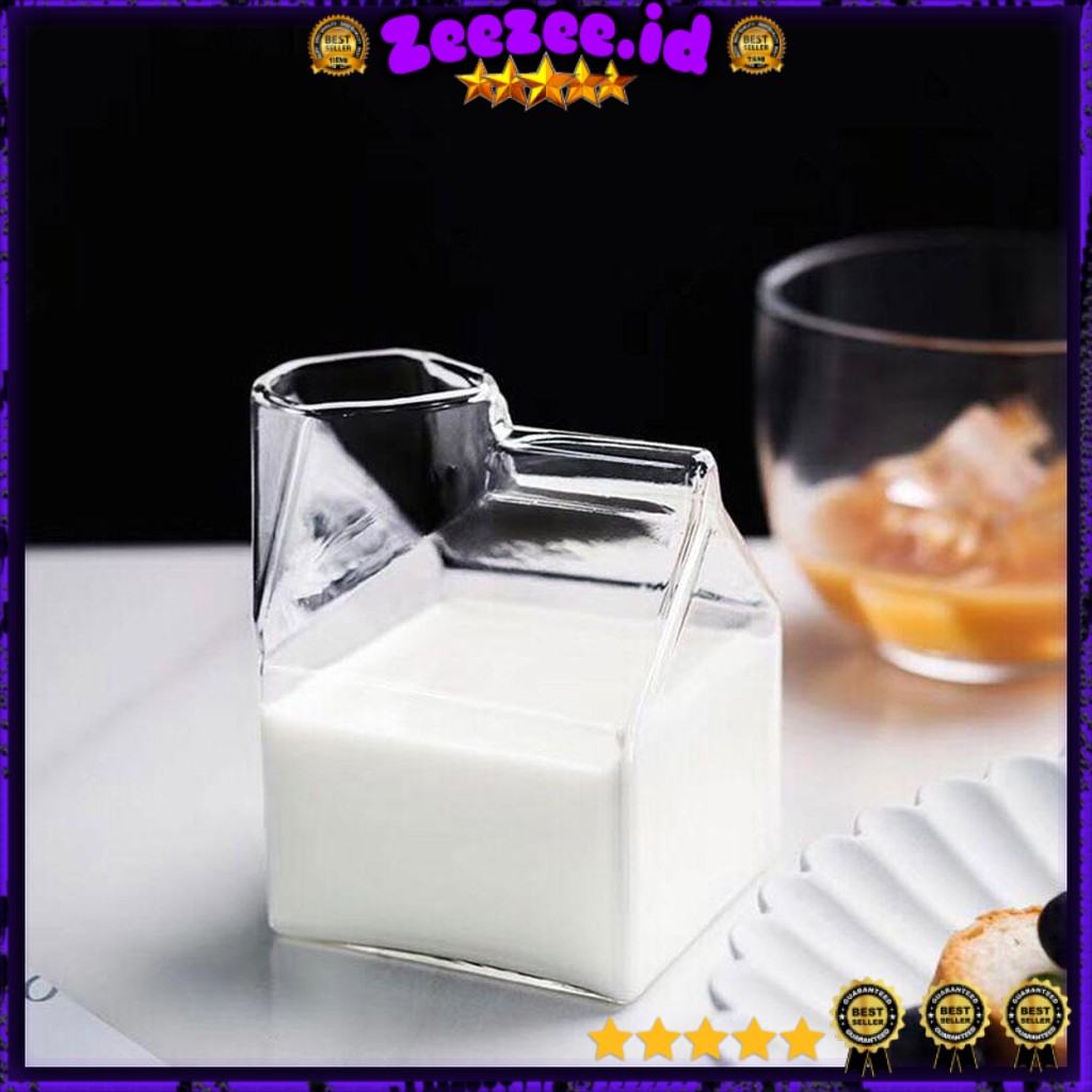 ACEBON Gelas Kaca Susu Design Milk Box 300ml - SG101