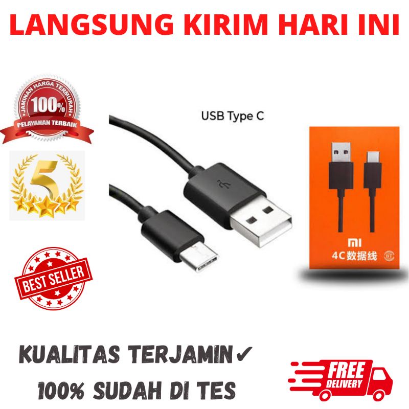 Kabel Data Cable USB Xioki Xiomi Type C Tipe C REDMI NOTE 9 10 PRO All Tipe