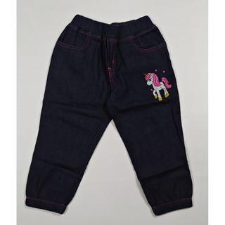  celana  jeans mix denim LITTLE M panjang jogger  anak cewek 